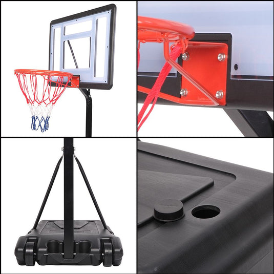 Adjustable Height Portable PVC Swimming Pool Basketball Stand for 7