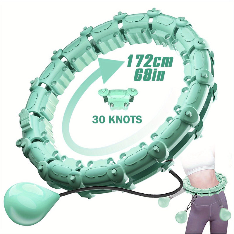 Load image into Gallery viewer, 1pc Smart Weighted Hula Hoops, Fitness Weight Loss Gear, With Detachable Knots &amp; Adjustable Weight
