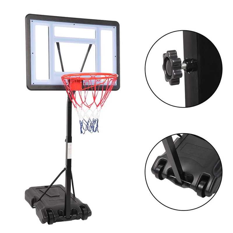 Load image into Gallery viewer, Adjustable Height Portable PVC Swimming Pool Basketball Stand for 7# Balls
