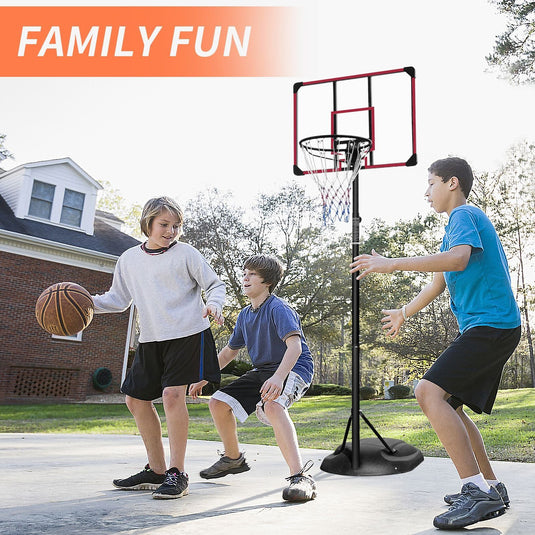 Adjustable Portable Basketball Hoop with 32" Backboard for Indoor & Outdoor Play 7.5ft - 9.2ft