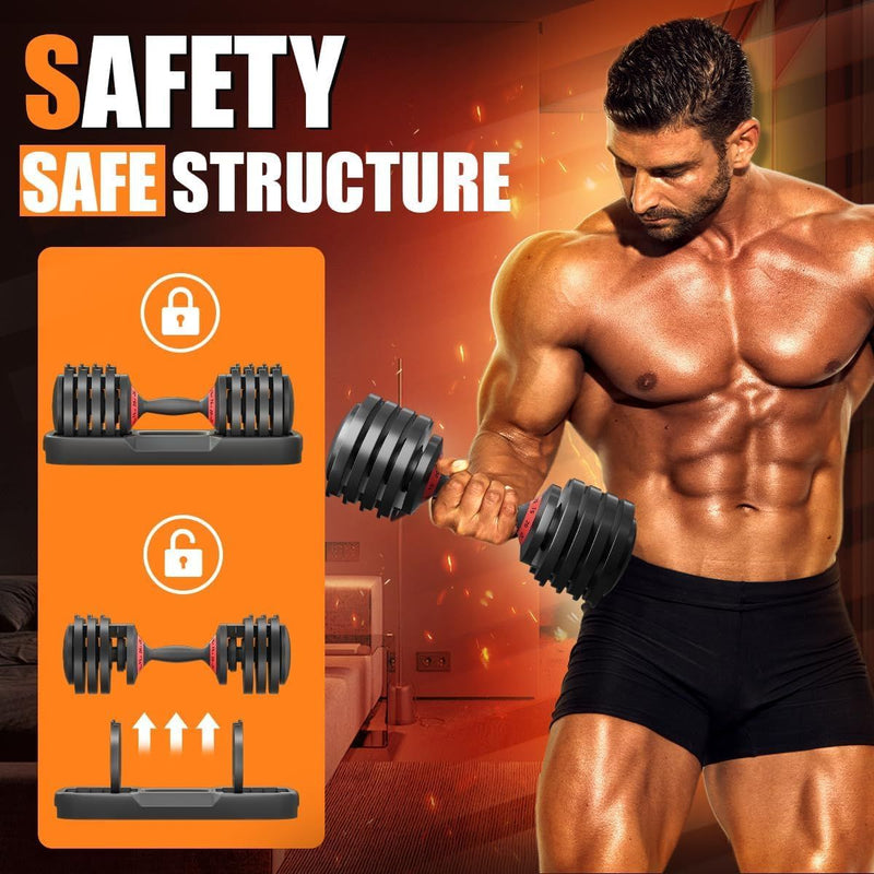 Load image into Gallery viewer, 25LB 5 in 1 Single Adjustable Dumbbell Free Dumbbell Weight Adjust with Anti-Slip Metal Handle, Ideal for Full-Body Home Gym Workouts
