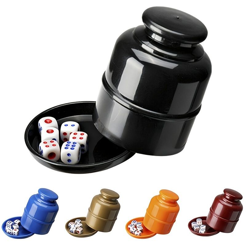 Load image into Gallery viewer, 1pc standard Dice &amp; Dice Cup Set; Bar Sieve Thickened Combination with Bottom Holder; Outdoor Table Game Accessories
