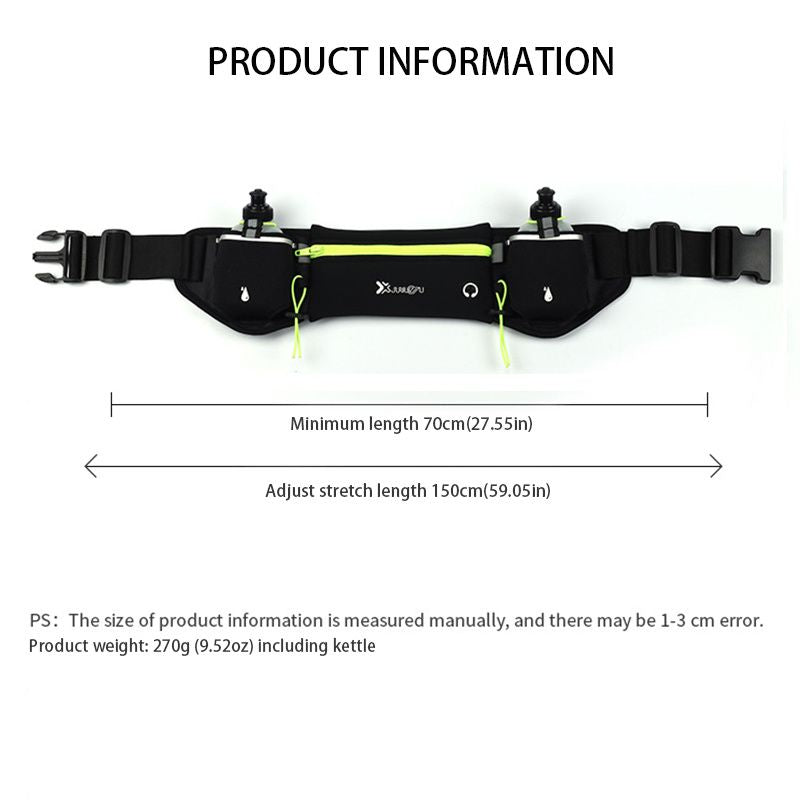 Load image into Gallery viewer, Adjustable Running Belt Fanny Pack With 2 Water Bottle Holder For Men And Women For Fitness Jogging Hiking Travel
