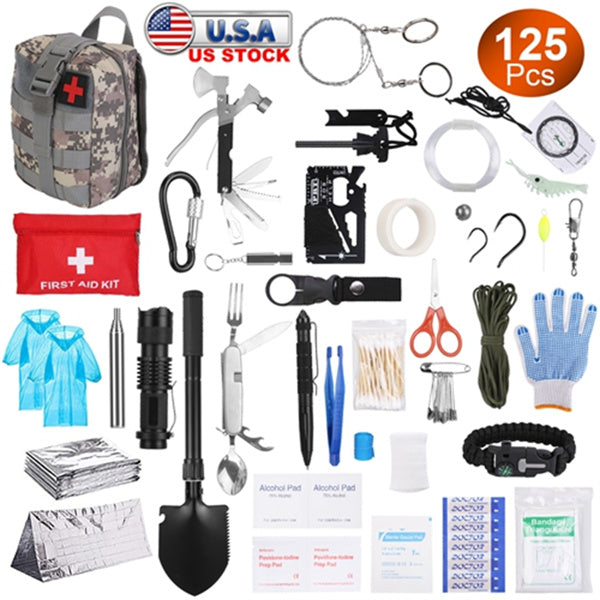 Load image into Gallery viewer, 125-in-1 Survival Kit, Professional Gear for Camping, Hiking, Emergency SOS
