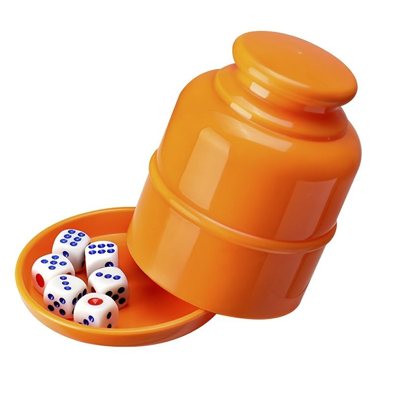 Load image into Gallery viewer, 1pc standard Dice &amp; Dice Cup Set; Bar Sieve Thickened Combination with Bottom Holder; Outdoor Table Game Accessories
