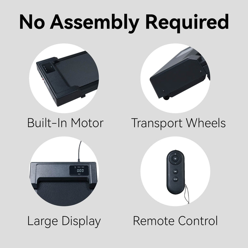 Load image into Gallery viewer, 2.5HP Under Desk Treadmill, Portable Walking Pad for Home &amp; Office, Compact Running &amp; Walking Machine with Remote Control, LED Display, Black
