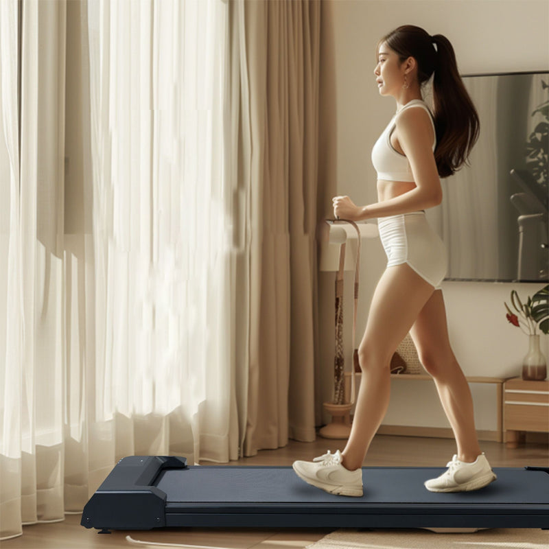 Load image into Gallery viewer, 2.5HP Under Desk Treadmill, Portable Walking Pad for Home &amp; Office, Compact Running &amp; Walking Machine with Remote Control, LED Display, Black
