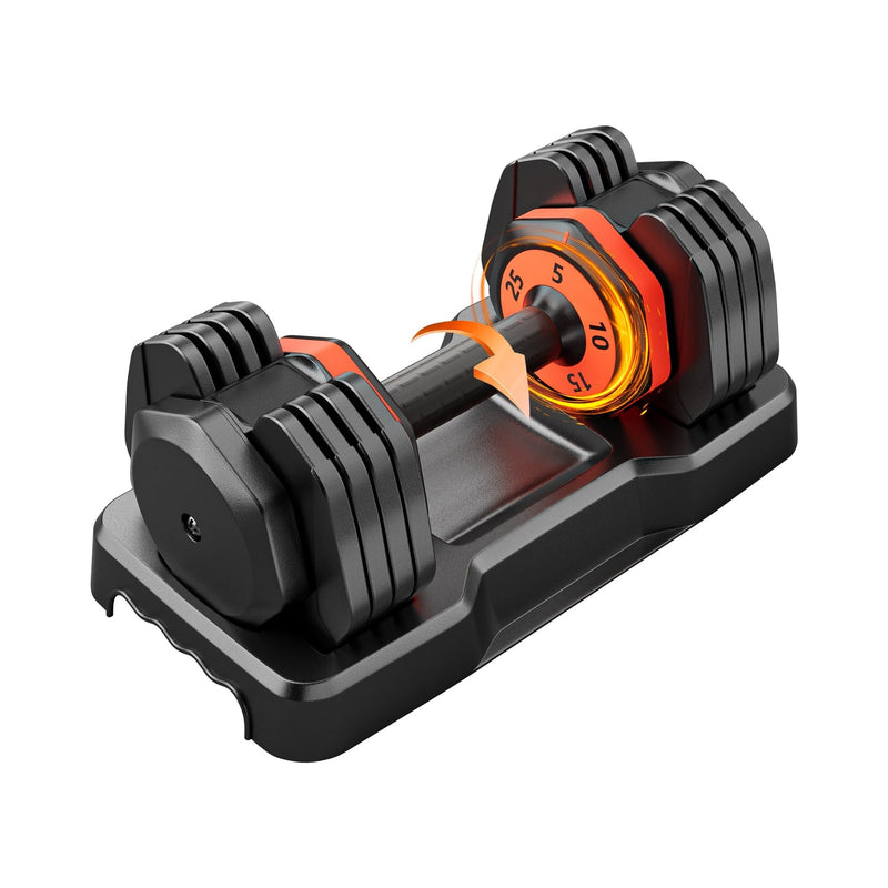 Load image into Gallery viewer, 25LB 5 in 1 Single Adjustable Dumbbell Free Dumbbell Weight Adjust with Anti-Slip Metal Handle, Ideal for Full-Body Home Gym Workouts
