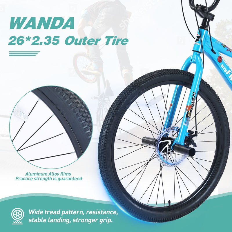 Load image into Gallery viewer, 26 Inch Freestyle Kids Bicycle with Double Disc Brakes for Ages 12+ - Perfect for Boys and Girls
