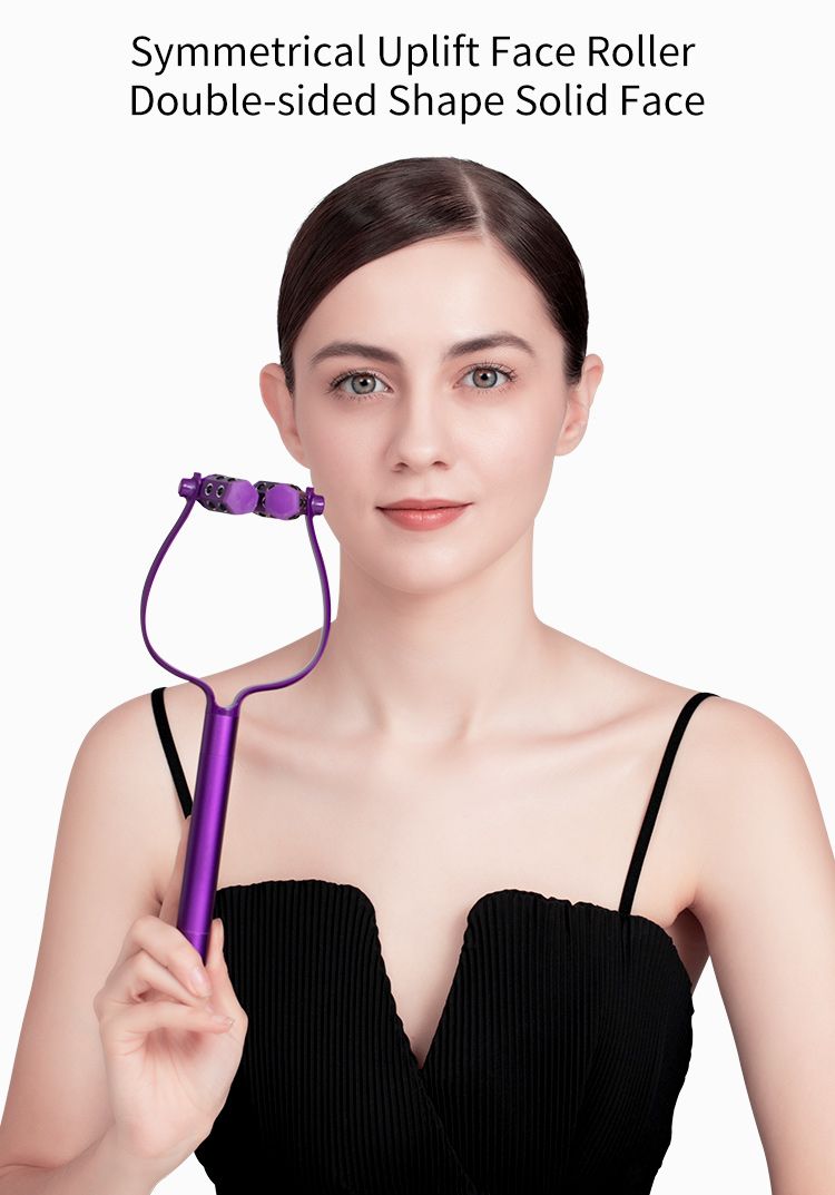 Load image into Gallery viewer, 1pc Electric Germanium Beauty Roller; Face Thinner Vibrating 3D Roller Massager; V Face Tool; U Germanium Massager Stick
