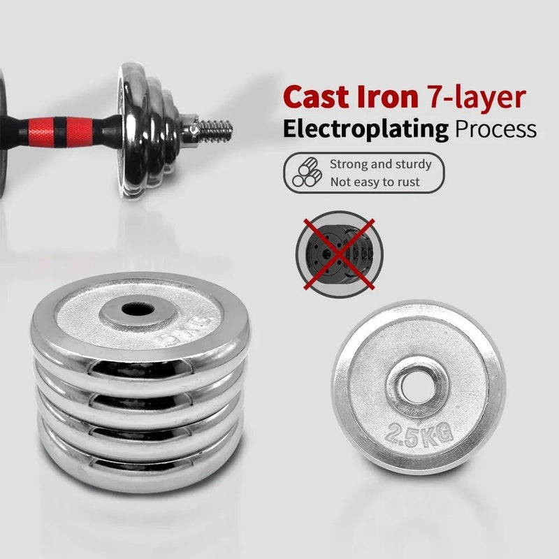 Load image into Gallery viewer, Adjustable Dumbbell Set Home Gym Cast Iron Barbell Sets with Carry Box 66lbs Office Bedroom Workout Dumbbells for Men and Women
