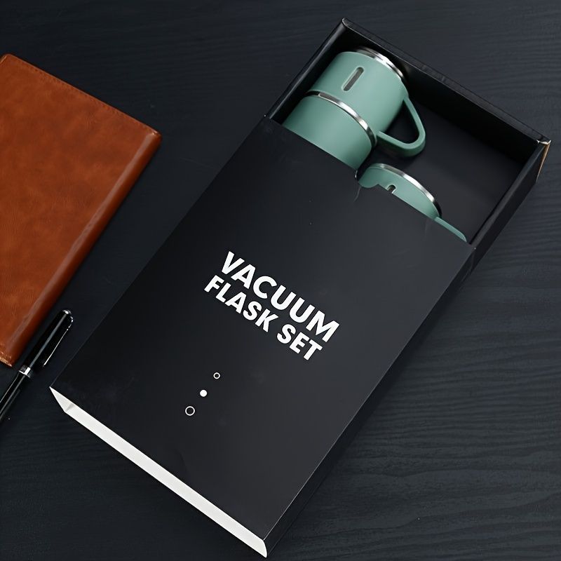 Load image into Gallery viewer, 1pc/1Set Stainless Steel Thermal tumble with Cup &amp; Gift Box Set; Double Layer Leakproof Insulated rambler; Keeps Hot and Cold Drinks for Hour
