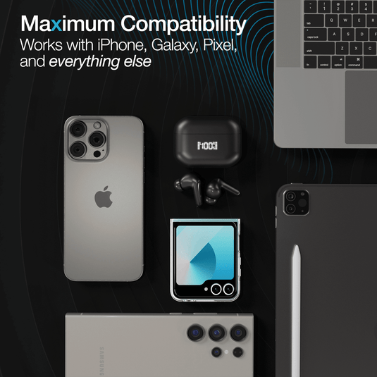 Active Noise Cancelling True Wireless Earbuds with Wireless Charging Case