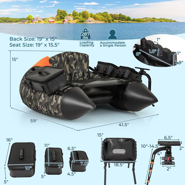 Load image into Gallery viewer, Portable Fishing Boat with 3 Detachable Storage Boxes
