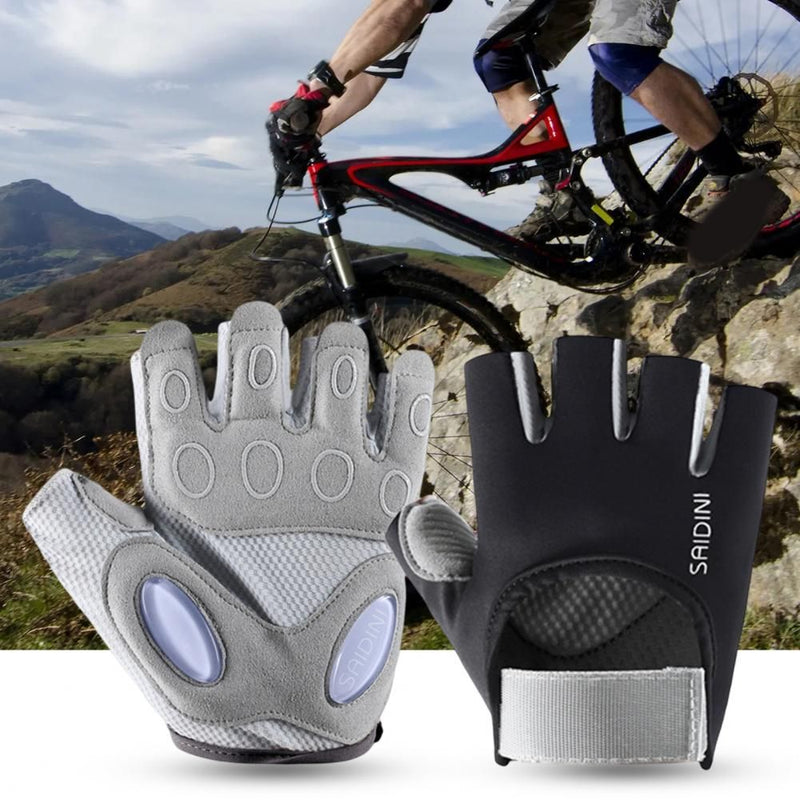 Load image into Gallery viewer, 1 Pair Training Gloves Non-Slip Fingerless weight lifting gloves Palm Protector Unisex Sweat-wicking Ridding gym Gloves for Outdoor Sports
