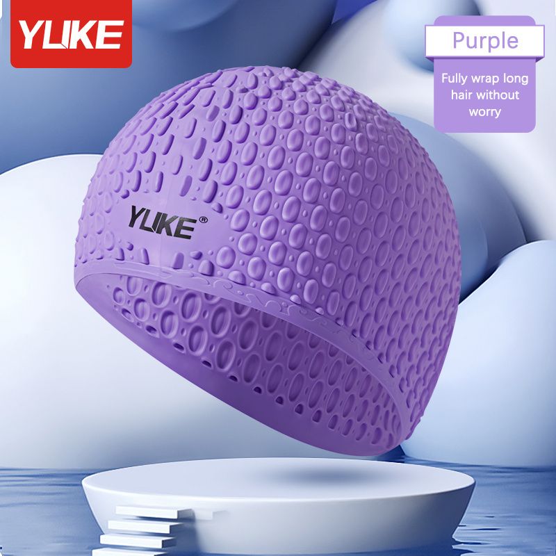 Load image into Gallery viewer, Adult Silicone Swim Caps Waterproof Swimming Cap, purple
