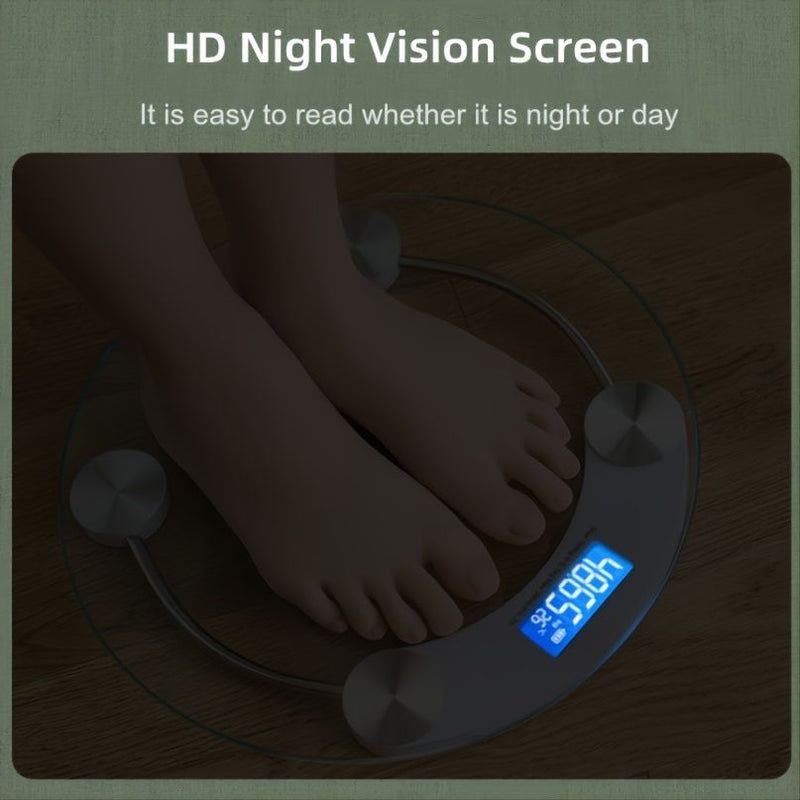 Load image into Gallery viewer, 1pc Transparent Bathroom Scales LCD Electronic, smart Digital Scale Bear 180 KG Body Weight Scales Floor Scales
