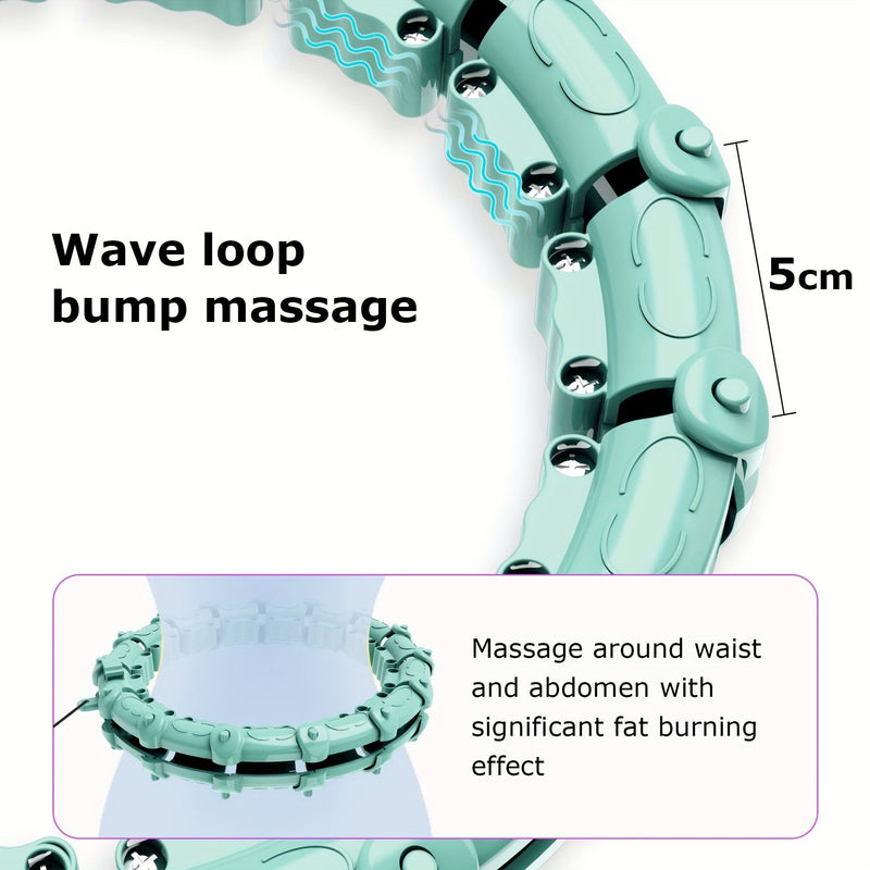 Load image into Gallery viewer, 1pc Smart Weighted Hula Hoops, Fitness Weight Loss Gear, With Detachable Knots &amp; Adjustable Weight
