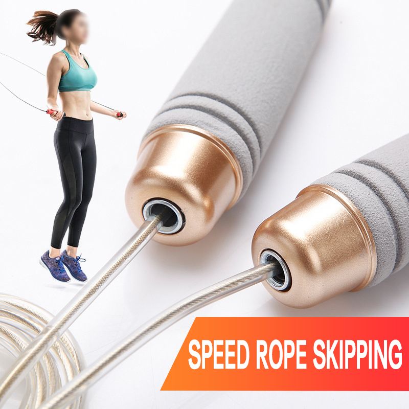 Load image into Gallery viewer, Adjustable TPU Wire Rope with Bearing Weighted Jump Rope for Handle Comfortable Foam Handle Skipping Rope for Workout and Fitness Training
