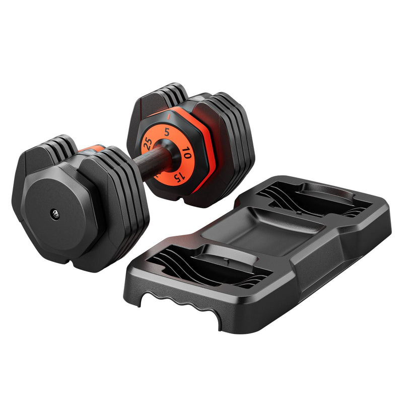 Load image into Gallery viewer, 25LB 5 in 1 Single Adjustable Dumbbell Free Dumbbell Weight Adjust with Anti-Slip Metal Handle, Ideal for Full-Body Home Gym Workouts
