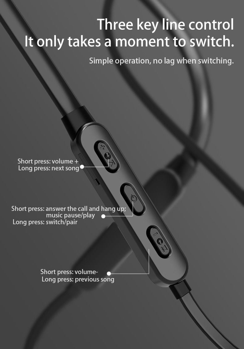 Load image into Gallery viewer, Neck-mounted Wireless earbuds Sports Headphones Neck Bluetooth 5.3 In-Ear Metal Earphones
