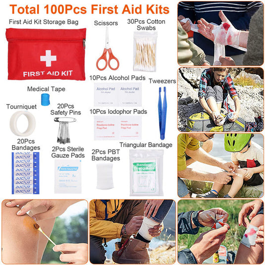 125-in-1 Survival Kit, Professional Gear for Camping, Hiking, Emergency SOS