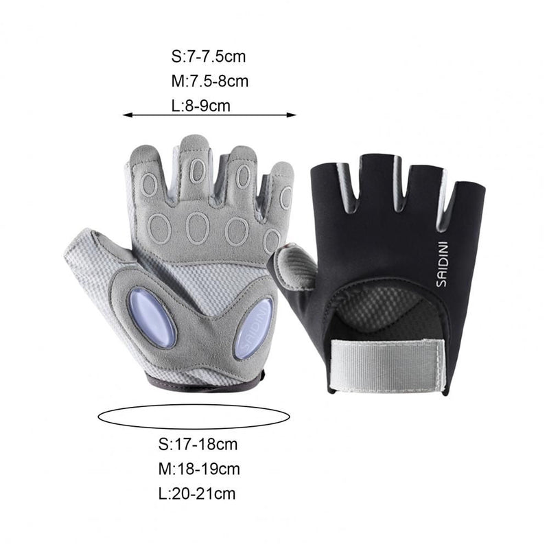 Load image into Gallery viewer, 1 Pair Training Gloves Non-Slip Fingerless weight lifting gloves Palm Protector Unisex Sweat-wicking Ridding gym Gloves for Outdoor Sports
