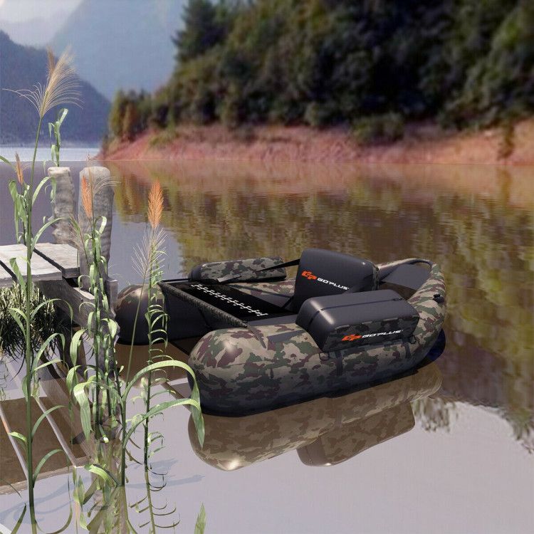 Load image into Gallery viewer, Inflatable Fishing Float Tube with Pump Storage Pockets and Fish Ruler
