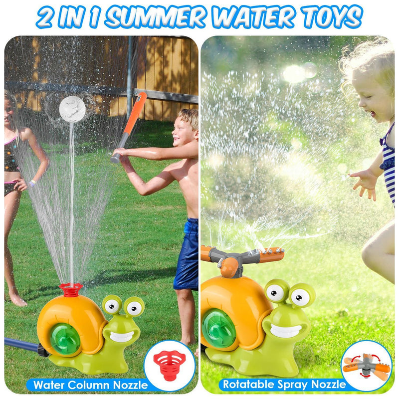 Load image into Gallery viewer, 2-in-1 Snail Baseball Sprinkler – Rotating Summer Water Toy
