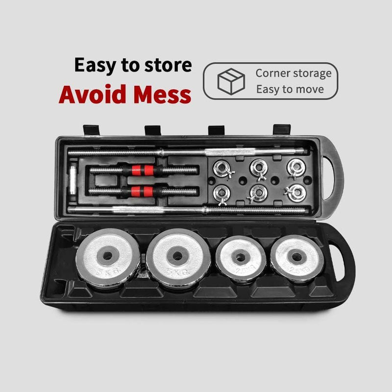 Load image into Gallery viewer, Adjustable Dumbbell Set Home Gym Cast Iron Barbell Sets with Carry Box 110lbs Office Bedroom Workout Dumbbells for Men and Women
