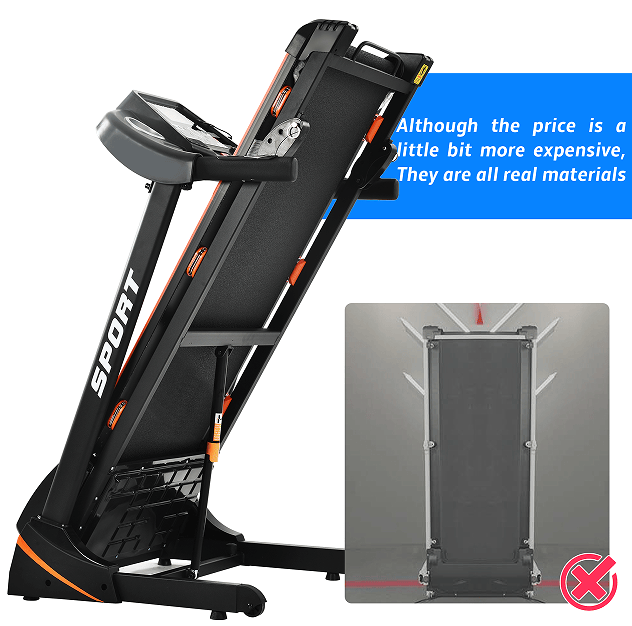 Load image into Gallery viewer, 330LBS Folding peloton Treadmill Aerobic Training 14.8KM/h Running Fitness LCD Display 5in 3.5HP motor, Medium Treadmill Home / Office adult men and women
