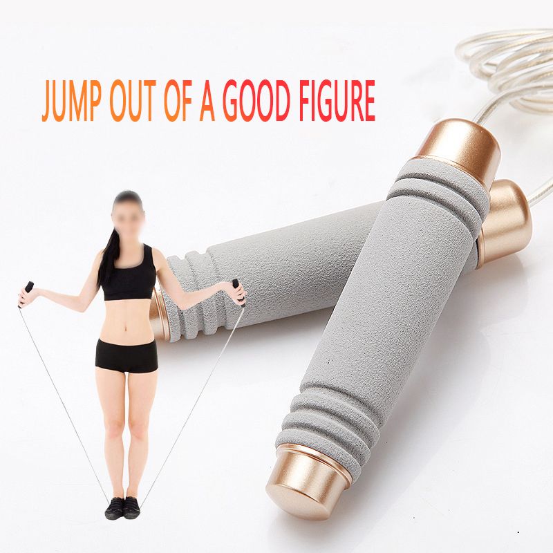 Load image into Gallery viewer, Adjustable TPU Wire Rope with Bearing Weighted Jump Rope for Handle Comfortable Foam Handle Skipping Rope for Workout and Fitness Training
