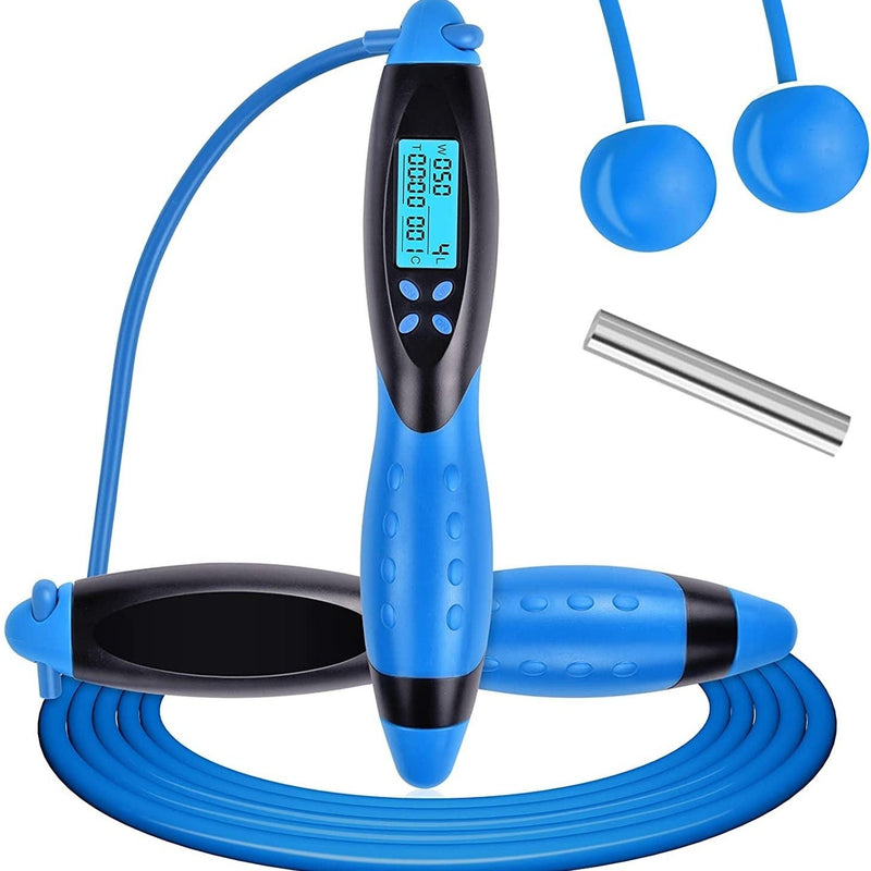 Load image into Gallery viewer, 1pc Jump Rope With Digital Calorie Counter And Time Setting; Skipping Rope For Women Men Adults Kids Working Out Exercises Fitness Training
