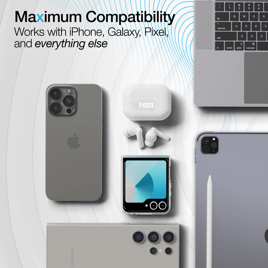 Active Noise Cancelling True Wireless Earbuds with Wireless Charging Case