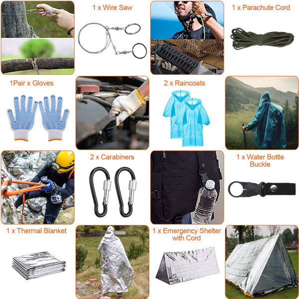 Load image into Gallery viewer, 125-in-1 Survival Kit, Professional Gear for Camping, Hiking, Emergency SOS
