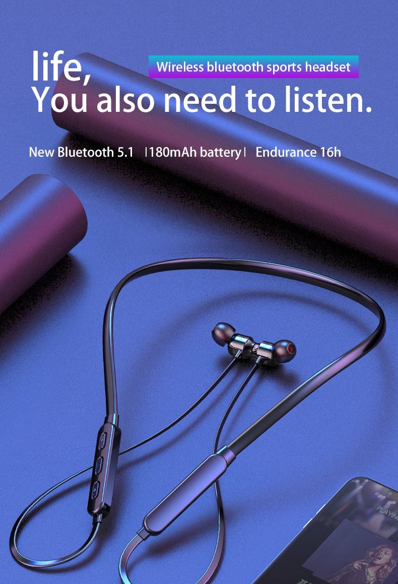 Load image into Gallery viewer, Neck-mounted Wireless earbuds Sports Headphones Neck Bluetooth 5.3 In-Ear Metal Earphones
