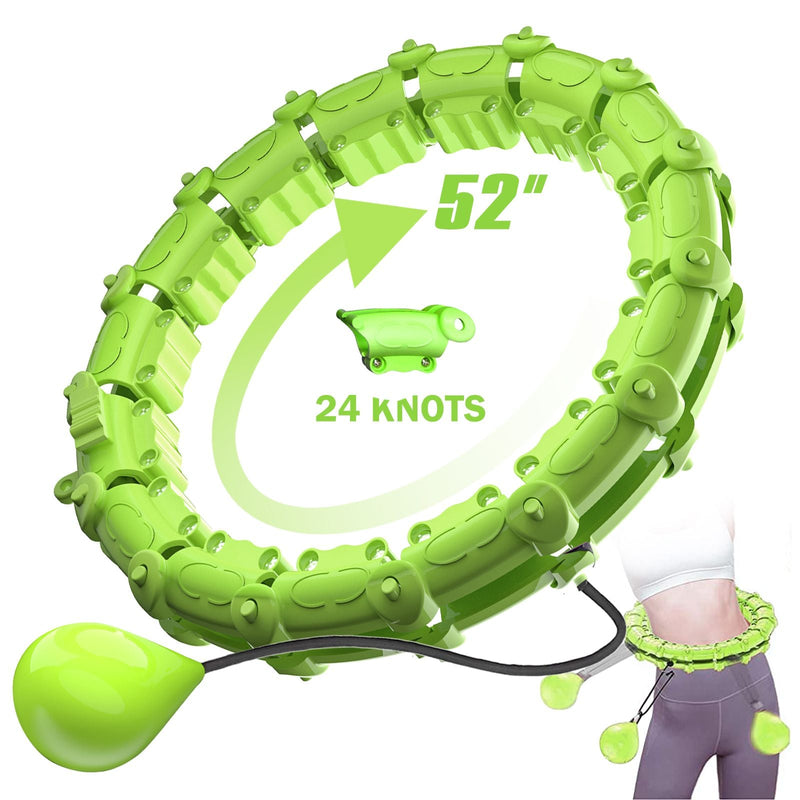 Load image into Gallery viewer, 1pc Smart Weighted Hula Hoops, Fitness Weight Loss Gear, With Detachable Knots &amp; Adjustable Weight
