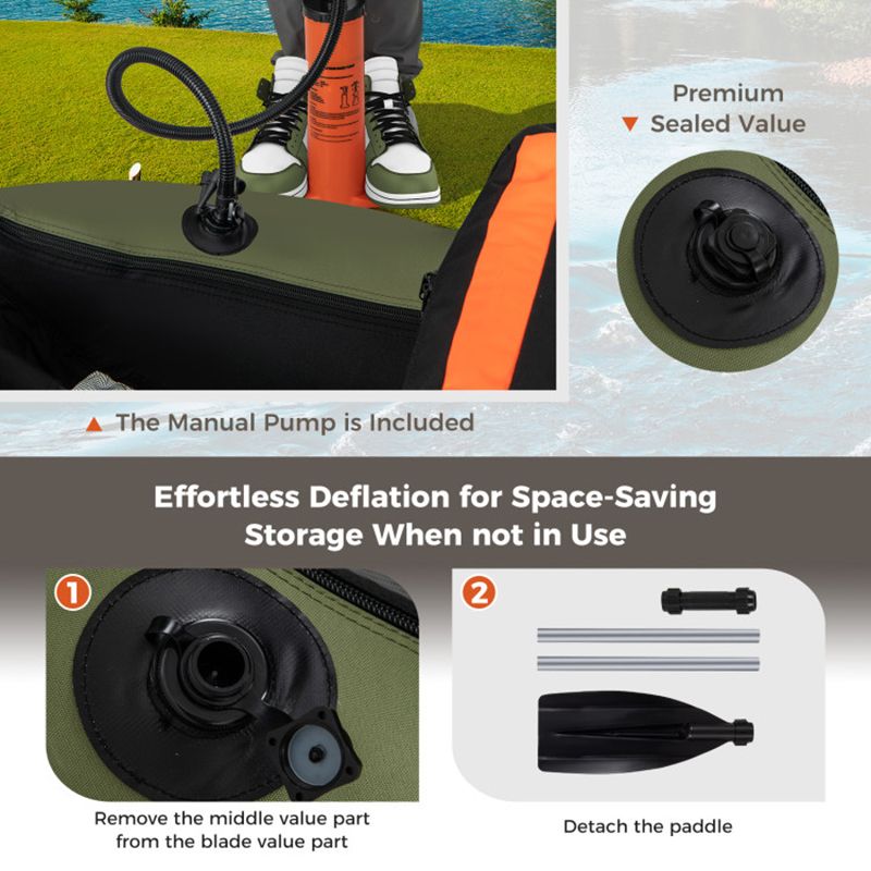 Load image into Gallery viewer, Inflatable Fishing Float Tube with Pump Storage Pockets and Fish Ruler
