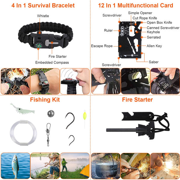 Load image into Gallery viewer, 125-in-1 Survival Kit, Professional Gear for Camping, Hiking, Emergency SOS
