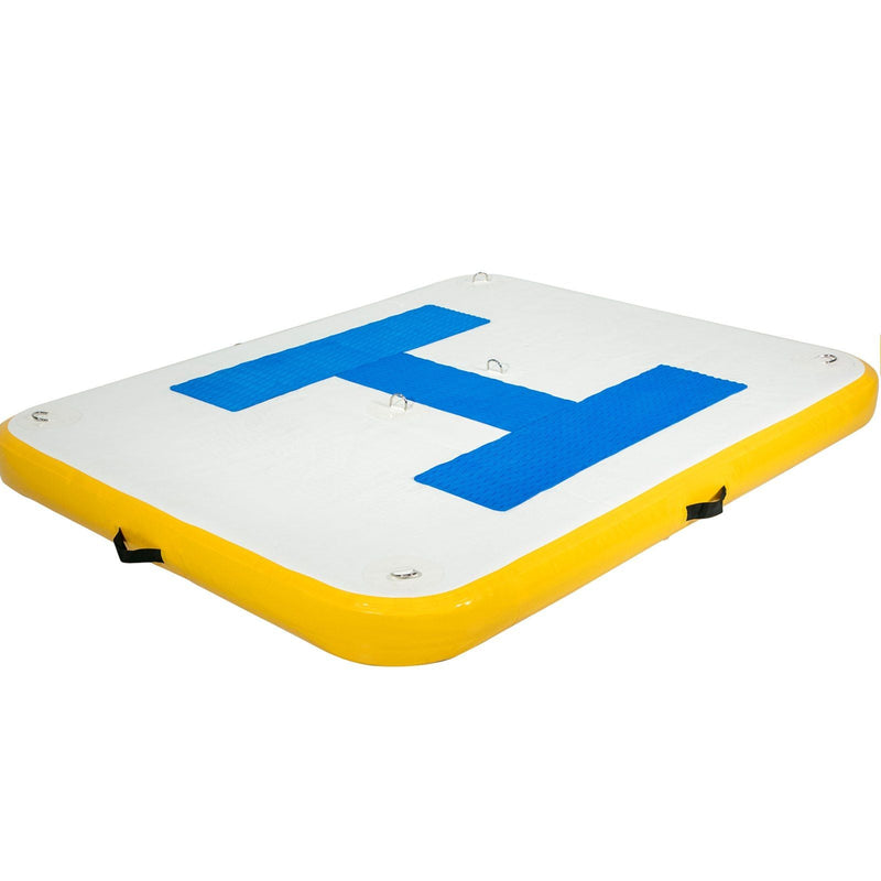Load image into Gallery viewer, 8x5 ft Inflatable Floating Dock Platform with Electric Air Pump
