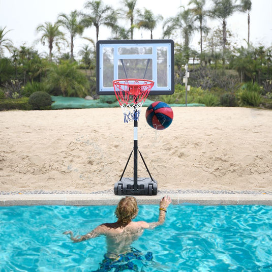 Adjustable Height Portable PVC Swimming Pool Basketball Stand for 7