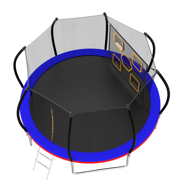 Load image into Gallery viewer, 12FT Trampoline with Enclosure - Recreational Trampolines with Ladder, ASTM Approval Outdoor Trampoline for Kids
