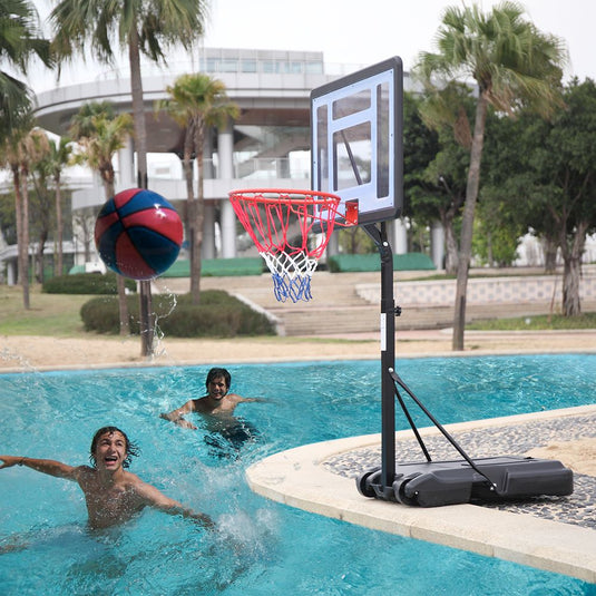 Adjustable Height Portable PVC Swimming Pool Basketball Stand for 7