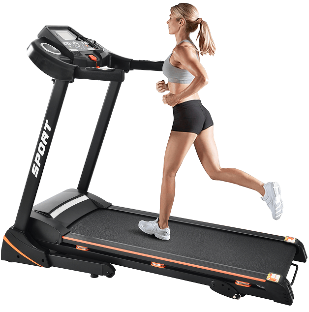 Load image into Gallery viewer, 330LBS Folding peloton Treadmill Aerobic Training 14.8KM/h Running Fitness LCD Display 5in 3.5HP motor, Medium Treadmill Home / Office adult men and women
