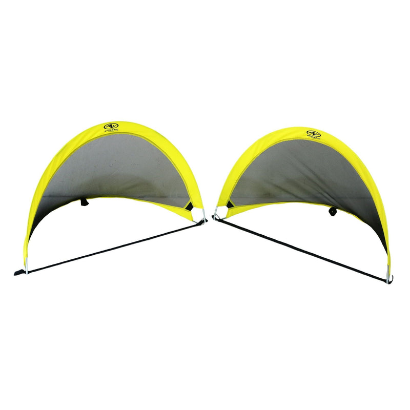 Load image into Gallery viewer, 2-Pack Pop-Up Soccer Nets – 3x2ft Portable Training Goals with Carry Bag for Kids Ages 5–12
