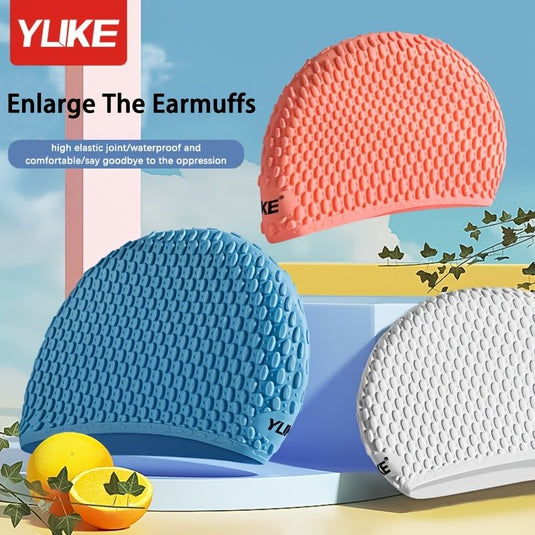 Adult Silicone Swim Caps Waterproof Swimming Cap, purple