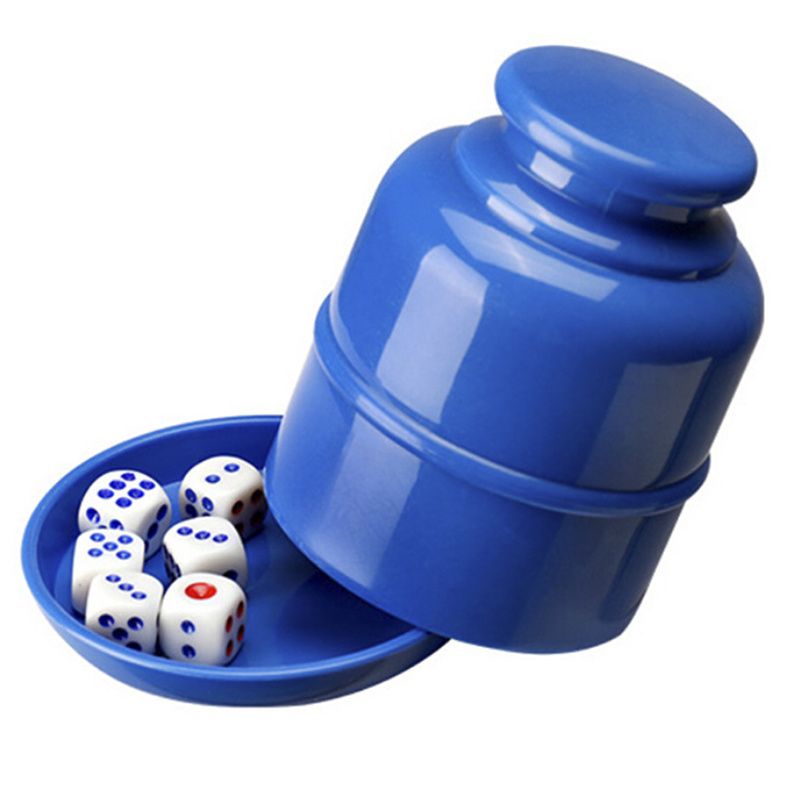 Load image into Gallery viewer, 1pc standard Dice &amp; Dice Cup Set; Bar Sieve Thickened Combination with Bottom Holder; Outdoor Table Game Accessories
