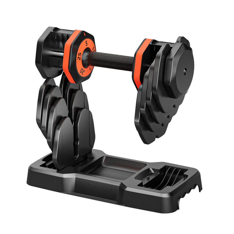 Load image into Gallery viewer, 25LB 5 in 1 Single Adjustable Dumbbell Free Dumbbell Weight Adjust with Anti-Slip Metal Handle, Ideal for Full-Body Home Gym Workouts

