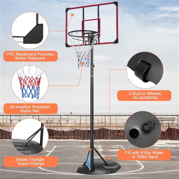 Load image into Gallery viewer, Adjustable Portable Basketball Hoop with 32&quot; Backboard for Indoor &amp; Outdoor Play
