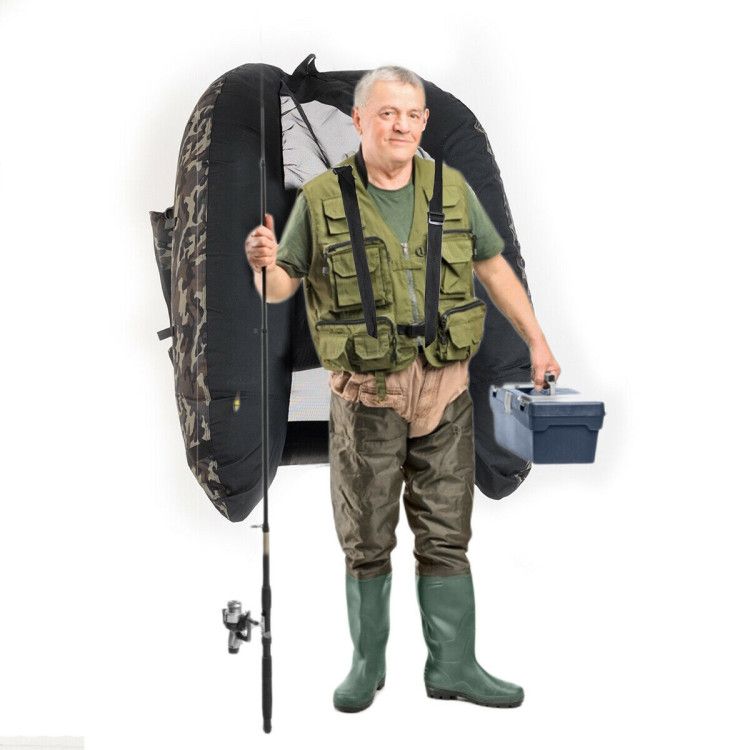 Load image into Gallery viewer, Inflatable Fishing Float Tube with Pump Storage Pockets and Fish Ruler

